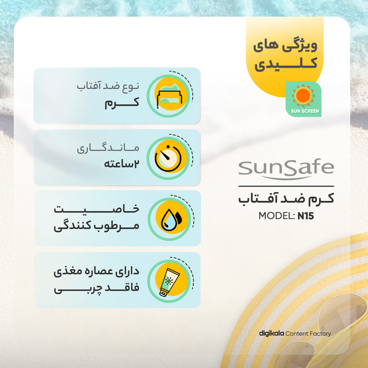 کرم ضدآفتاب رنگی سانسیف مدل N15، حجم 40 میلیلیتر