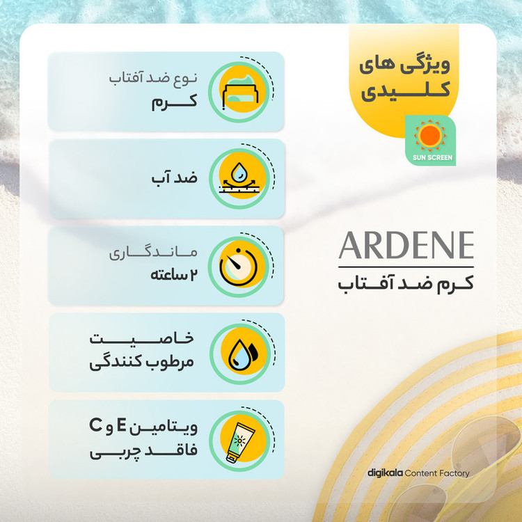 کرم ضدآفتاب آقایان آردن SPF30 وزن 60 گرم