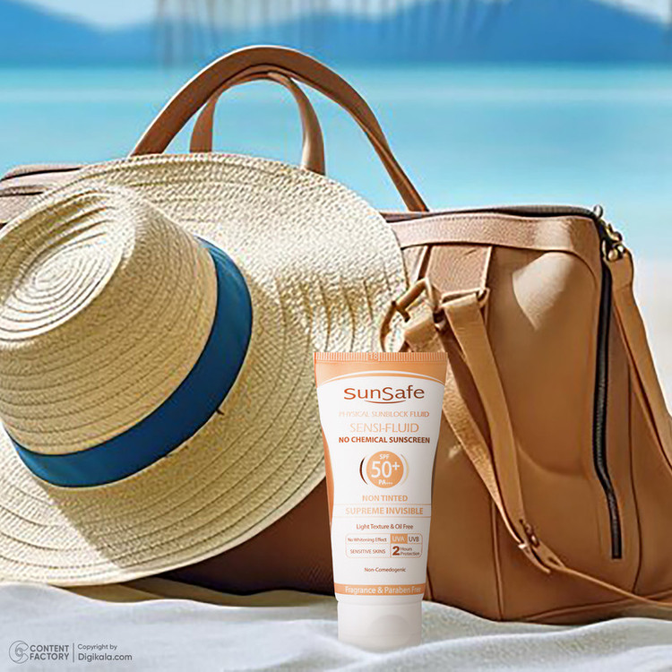 کرم ضدآفتاب سانسیف مدل سنسی فلوئید +SPF50، حجم 50 میلیلیتر