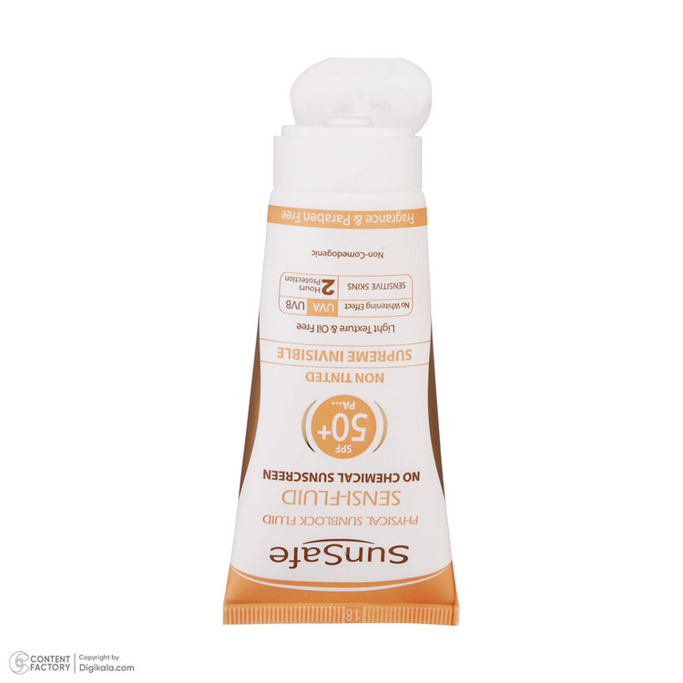 کرم ضدآفتاب سانسیف مدل سنسی فلوئید +SPF50، حجم 50 میلیلیتر