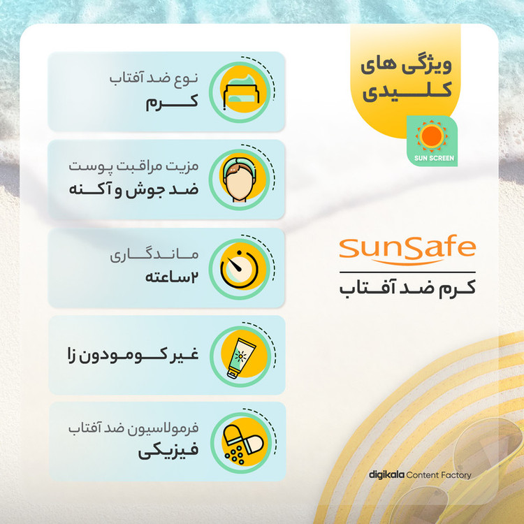 کرم ضدآفتاب سانسیف مدل 003، حجم 50 میلیلیتر
