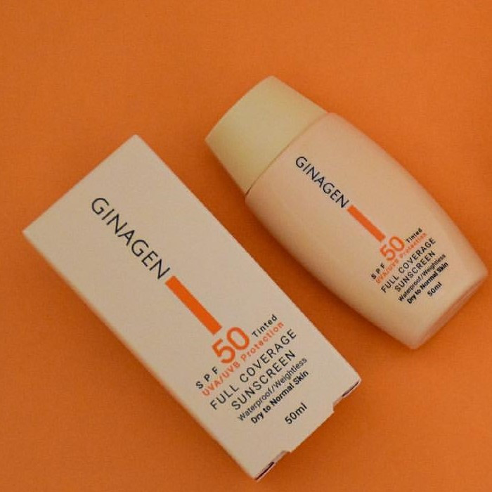 کرم ضدآفتاب ژیناژن سری dry to normal skin مدل 02، حجم 50 میلیلیتر