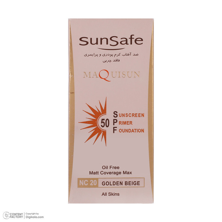 کرم ضدآفتاب رنگی سانسیف SPF50 مدل NC20 مناسب انواع پوست، حجم 40 میلیلیتر