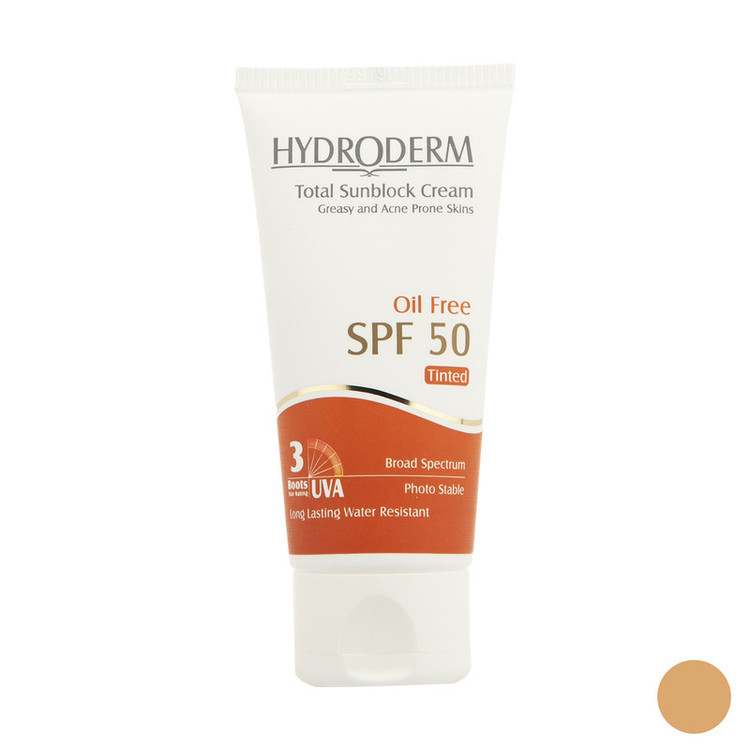 کرم ضدآفتاب هیدرودرم مدل Medium Beige SPF50، حجم 50 میلیلیتر