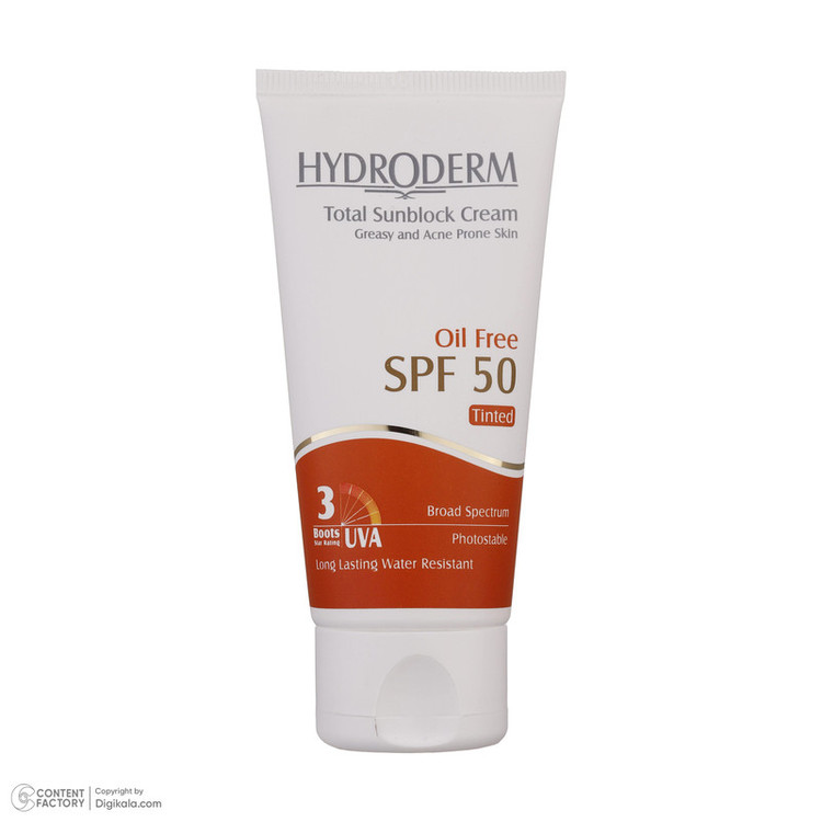 کرم ضدآفتاب هیدرودرم مدل Medium Beige SPF50، حجم 50 میلیلیتر
