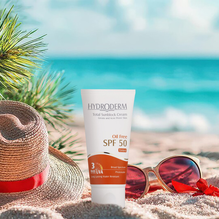 کرم ضدآفتاب هیدرودرم مدل Medium Beige SPF50، حجم 50 میلیلیتر