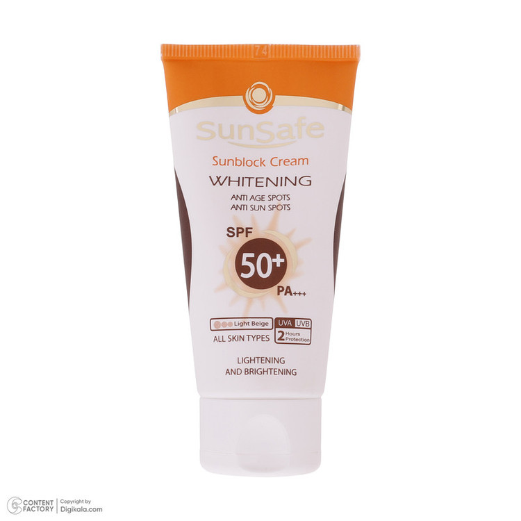 کرم ضد آفتاب رنگی سان سیف SPF 50 مدل 002 مناسب برای انواع پوست حجم 50 میلی لیتر